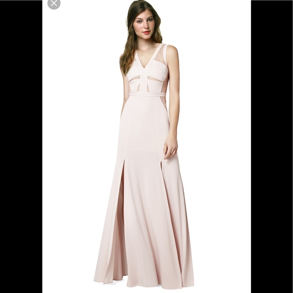 BCBG blush pink sleeveless maxi dress